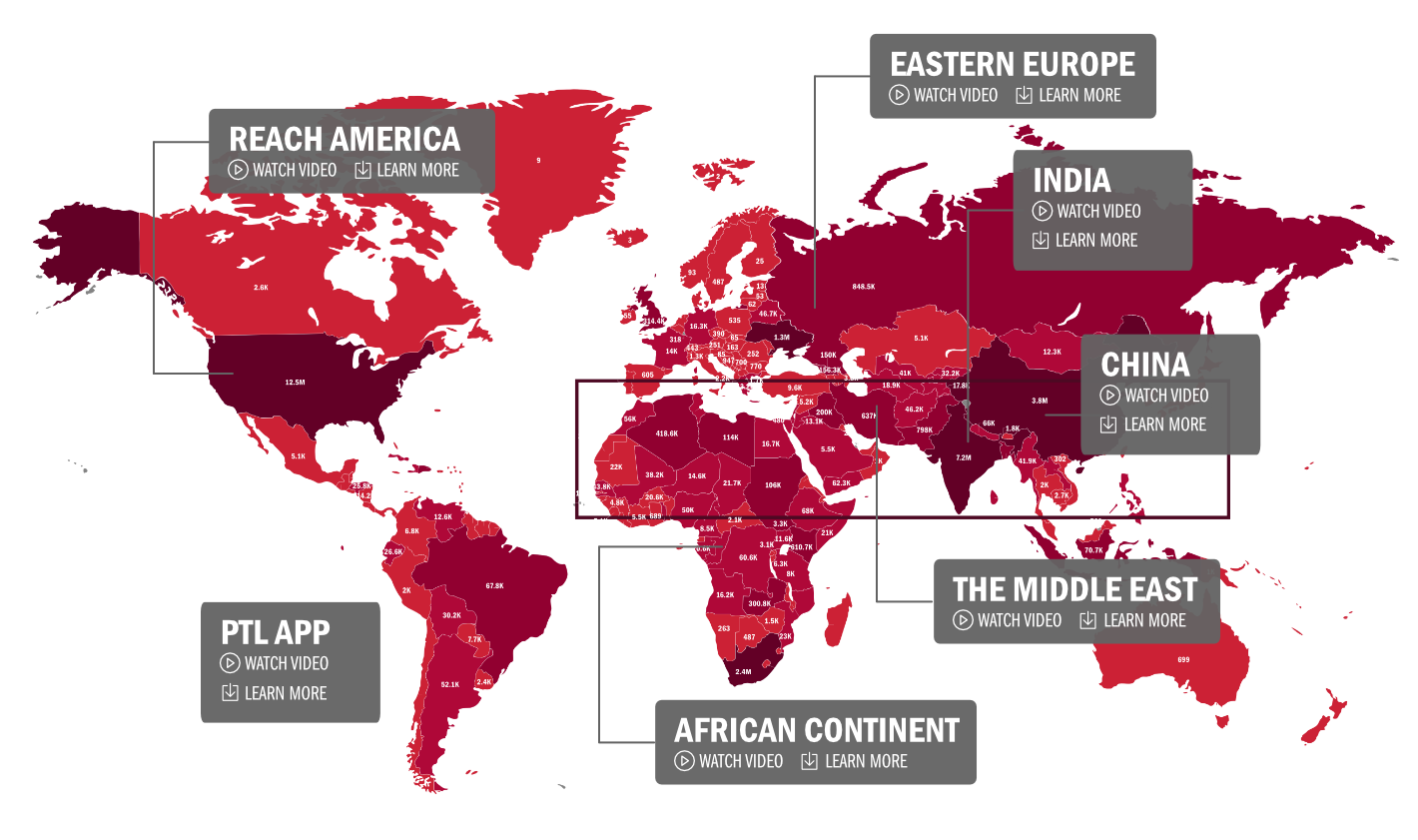 Map of World Gospel Reach